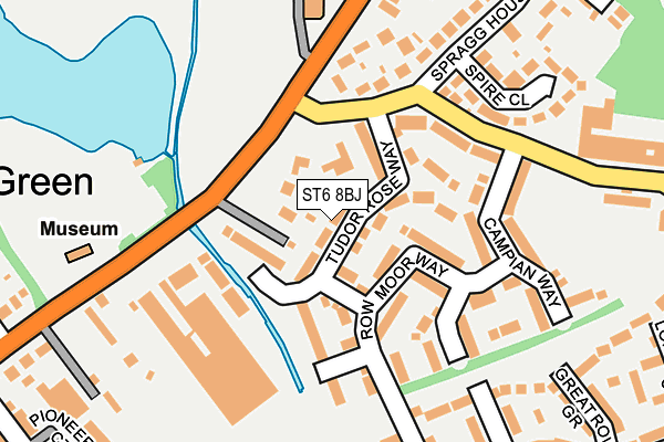 ST6 8BJ map - OS OpenMap – Local (Ordnance Survey) ST6 8BJ map - OS OpenMap – Local (Ordnance Survey)