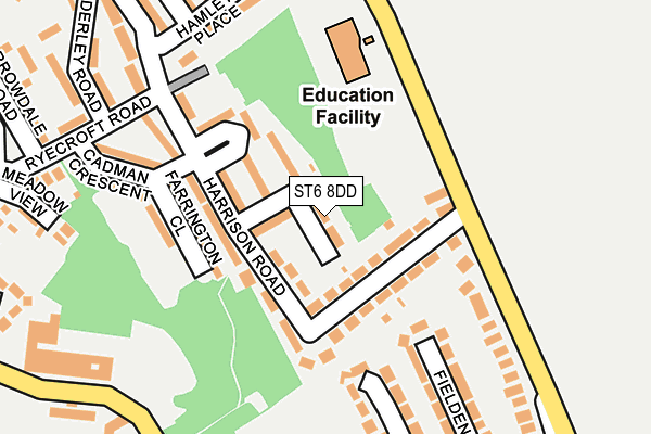 ST6 8DD map - OS OpenMap – Local (Ordnance Survey) ST6 8DD map - OS OpenMap – Local (Ordnance Survey)