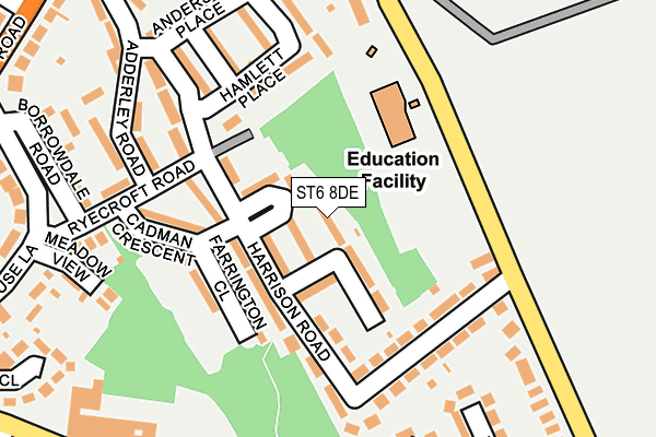 ST6 8DE map - OS OpenMap – Local (Ordnance Survey) ST6 8DE map - OS OpenMap – Local (Ordnance Survey)