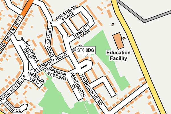 ST6 8DG map - OS OpenMap – Local (Ordnance Survey) ST6 8DG map - OS OpenMap – Local (Ordnance Survey)