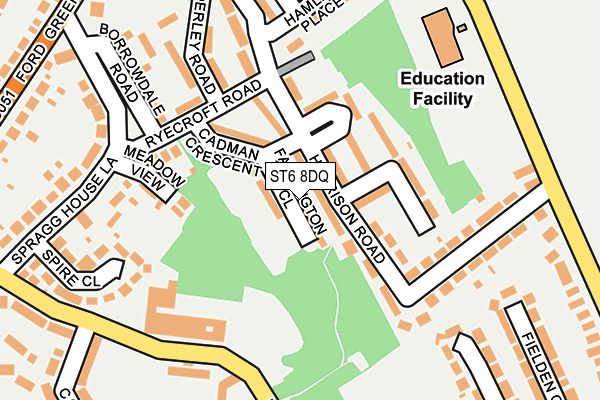 ST6 8DQ map - OS OpenMap – Local (Ordnance Survey) ST6 8DQ map - OS OpenMap – Local (Ordnance Survey)