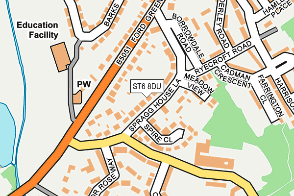 ST6 8DU map - OS OpenMap – Local (Ordnance Survey) ST6 8DU map - OS OpenMap – Local (Ordnance Survey)