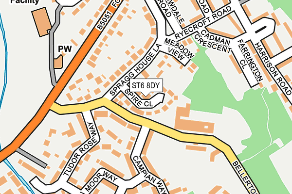 ST6 8DY map - OS OpenMap – Local (Ordnance Survey) ST6 8DY map - OS OpenMap – Local (Ordnance Survey)