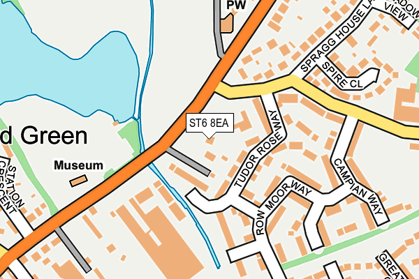 ST6 8EA map - OS OpenMap – Local (Ordnance Survey) ST6 8EA map - OS OpenMap – Local (Ordnance Survey)
