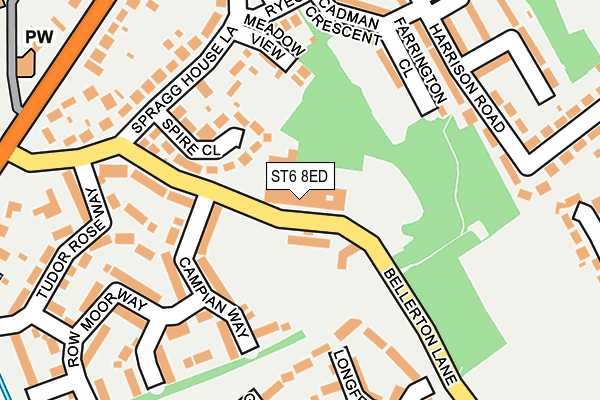 ST6 8ED map - OS OpenMap – Local (Ordnance Survey) ST6 8ED map - OS OpenMap – Local (Ordnance Survey)