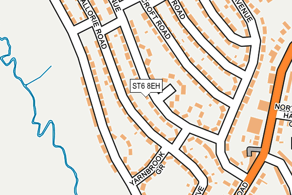 ST6 8EH map - OS OpenMap – Local (Ordnance Survey) ST6 8EH map - OS OpenMap – Local (Ordnance Survey)
