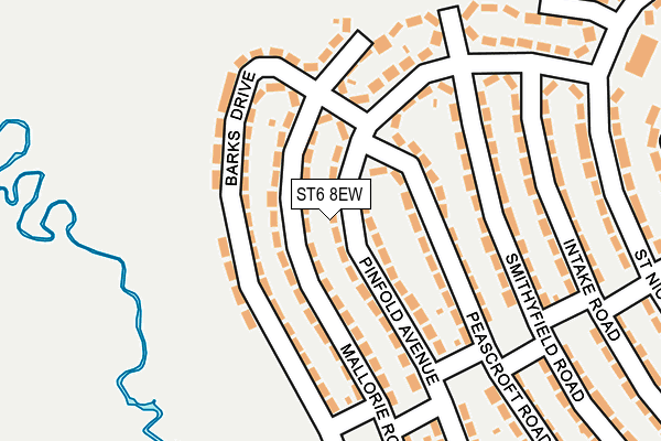 ST6 8EW map - OS OpenMap – Local (Ordnance Survey) ST6 8EW map - OS OpenMap – Local (Ordnance Survey)