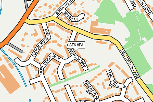 ST6 8FA map - OS OpenMap – Local (Ordnance Survey) ST6 8FA map - OS OpenMap – Local (Ordnance Survey)