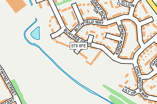 ST6 8FE map - OS OpenMap – Local (Ordnance Survey) ST6 8FE map - OS OpenMap – Local (Ordnance Survey)
