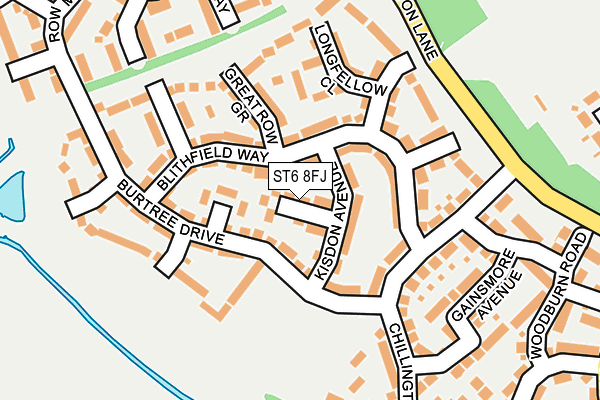 ST6 8FJ map - OS OpenMap – Local (Ordnance Survey) ST6 8FJ map - OS OpenMap – Local (Ordnance Survey)