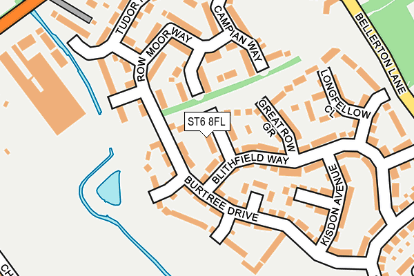 ST6 8FL map - OS OpenMap – Local (Ordnance Survey) ST6 8FL map - OS OpenMap – Local (Ordnance Survey)