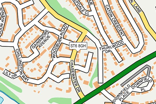 ST6 8GH map - OS OpenMap – Local (Ordnance Survey) ST6 8GH map - OS OpenMap – Local (Ordnance Survey)
