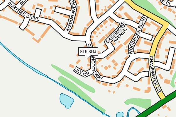 ST6 8GJ map - OS OpenMap – Local (Ordnance Survey) ST6 8GJ map - OS OpenMap – Local (Ordnance Survey)