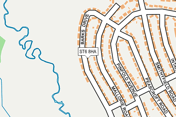 ST6 8HA map - OS OpenMap – Local (Ordnance Survey) ST6 8HA map - OS OpenMap – Local (Ordnance Survey)