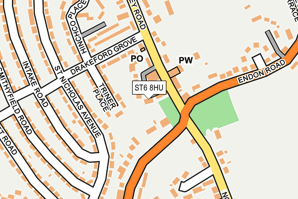 ST6 8HU map - OS OpenMap – Local (Ordnance Survey) ST6 8HU map - OS OpenMap – Local (Ordnance Survey)