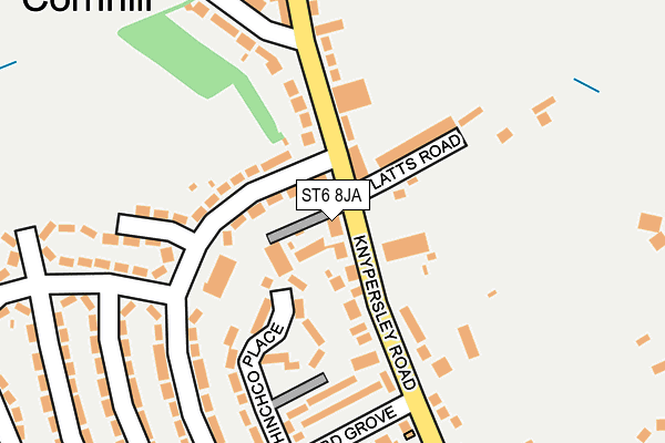 ST6 8JA map - OS OpenMap – Local (Ordnance Survey) ST6 8JA map - OS OpenMap – Local (Ordnance Survey)
