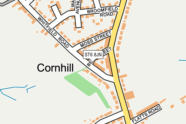 ST6 8JN map - OS OpenMap – Local (Ordnance Survey) ST6 8JN map - OS OpenMap – Local (Ordnance Survey)