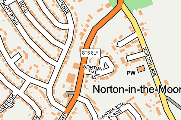 ST6 8LY map - OS OpenMap – Local (Ordnance Survey) ST6 8LY map - OS OpenMap – Local (Ordnance Survey)