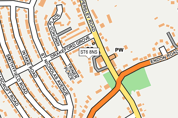 ST6 8NS map - OS OpenMap – Local (Ordnance Survey) ST6 8NS map - OS OpenMap – Local (Ordnance Survey)
