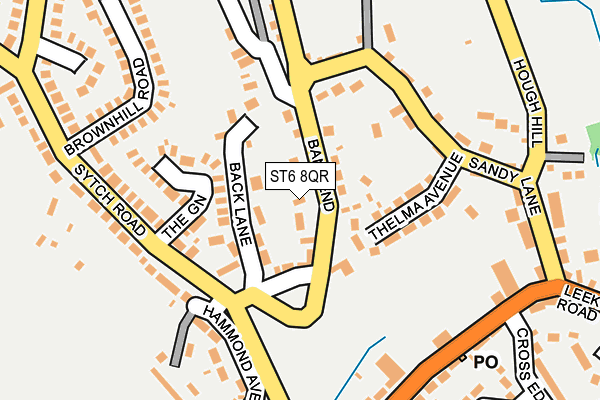 ST6 8QR map - OS OpenMap – Local (Ordnance Survey) ST6 8QR map - OS OpenMap – Local (Ordnance Survey)