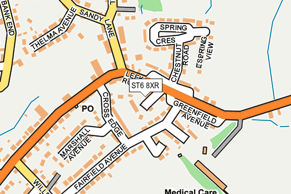 ST6 8XR map - OS OpenMap – Local (Ordnance Survey) ST6 8XR map - OS OpenMap – Local (Ordnance Survey)