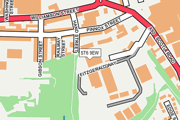 ST6 9EW map - OS OpenMap – Local (Ordnance Survey) ST6 9EW map - OS OpenMap – Local (Ordnance Survey)