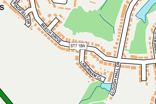 ST7 1BA map - OS OpenMap – Local (Ordnance Survey) ST7 1BA map - OS OpenMap – Local (Ordnance Survey)
