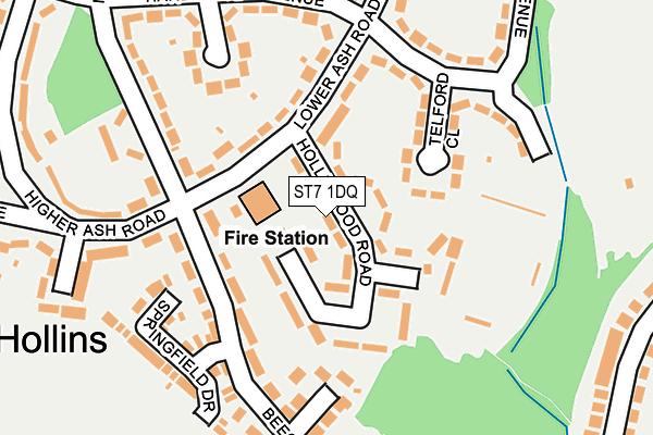 ST7 1DQ map - OS OpenMap – Local (Ordnance Survey) ST7 1DQ map - OS OpenMap – Local (Ordnance Survey)