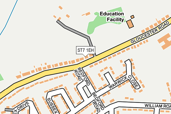 ST7 1EH map - OS OpenMap – Local (Ordnance Survey) ST7 1EH map - OS OpenMap – Local (Ordnance Survey)