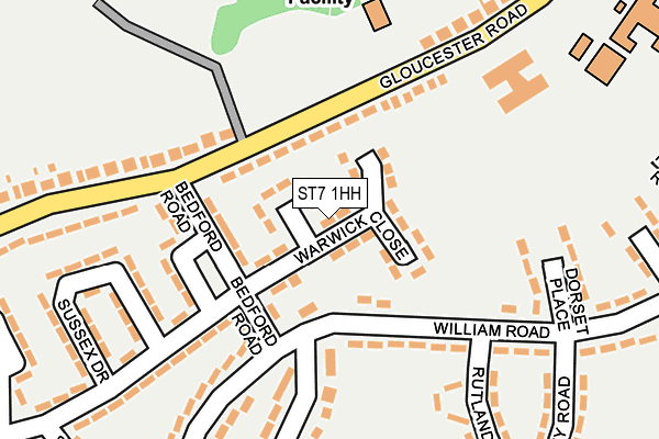 ST7 1HH map - OS OpenMap – Local (Ordnance Survey) ST7 1HH map - OS OpenMap – Local (Ordnance Survey)