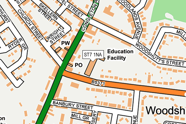 ST7 1NA map - OS OpenMap – Local (Ordnance Survey) ST7 1NA map - OS OpenMap – Local (Ordnance Survey)