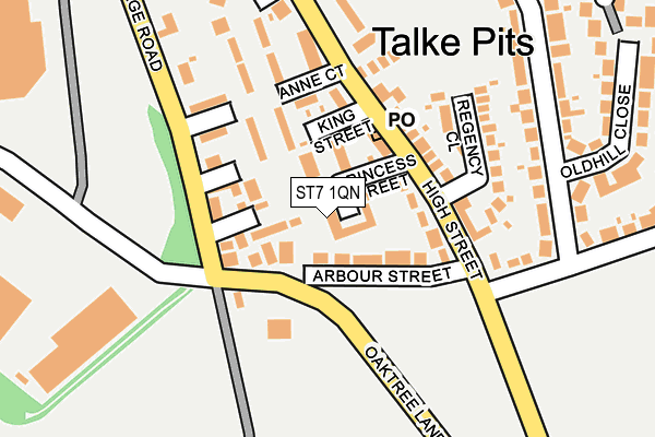 ST7 1QN map - OS OpenMap – Local (Ordnance Survey) ST7 1QN map - OS OpenMap – Local (Ordnance Survey)