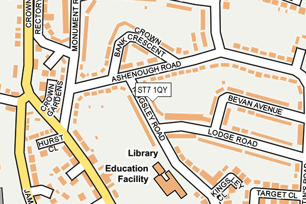 ST7 1QY map - OS OpenMap – Local (Ordnance Survey) ST7 1QY map - OS OpenMap – Local (Ordnance Survey)