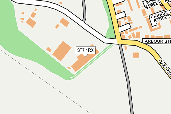 ST7 1RX map - OS OpenMap – Local (Ordnance Survey)