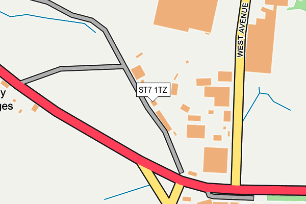 ST7 1TZ map - OS OpenMap – Local (Ordnance Survey) ST7 1TZ map - OS OpenMap – Local (Ordnance Survey)