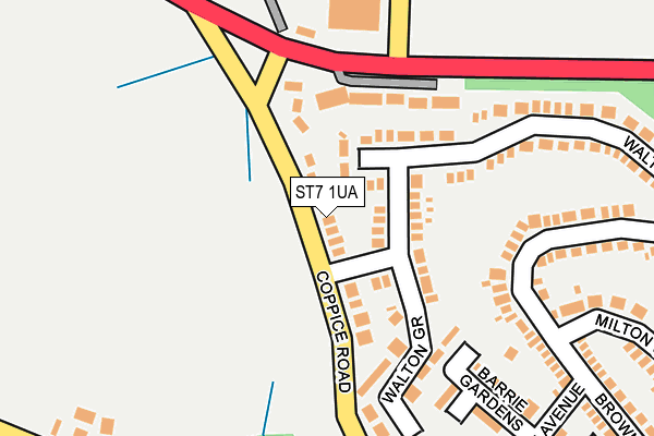 ST7 1UA map - OS OpenMap – Local (Ordnance Survey) ST7 1UA map - OS OpenMap – Local (Ordnance Survey)