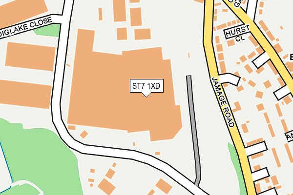ST7 1XD map - OS OpenMap – Local (Ordnance Survey) ST7 1XD map - OS OpenMap – Local (Ordnance Survey)