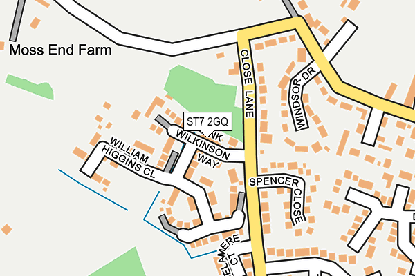 ST7 2GQ map - OS OpenMap – Local (Ordnance Survey) ST7 2GQ map - OS OpenMap – Local (Ordnance Survey)