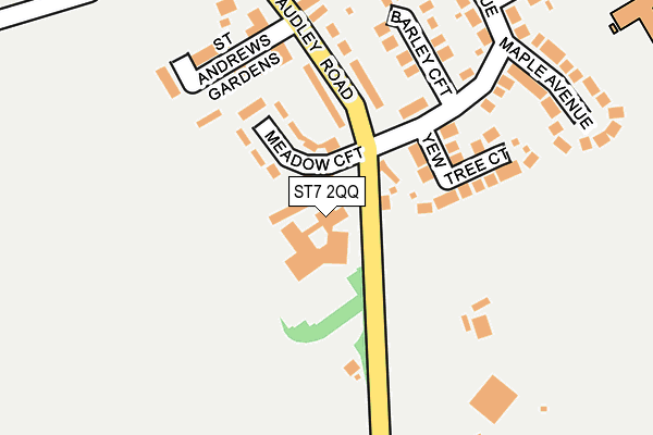 ST7 2QQ map - OS OpenMap – Local (Ordnance Survey) ST7 2QQ map - OS OpenMap – Local (Ordnance Survey)