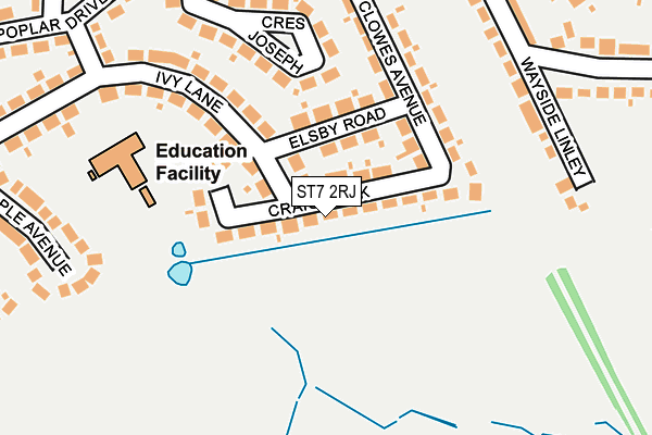 ST7 2RJ map - OS OpenMap – Local (Ordnance Survey) ST7 2RJ map - OS OpenMap – Local (Ordnance Survey)