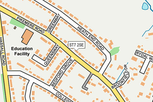 ST7 2SE map - OS OpenMap – Local (Ordnance Survey) ST7 2SE map - OS OpenMap – Local (Ordnance Survey)