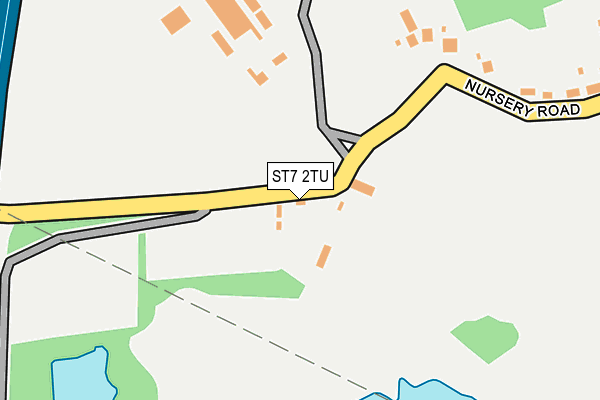 ST7 2TU map - OS OpenMap – Local (Ordnance Survey) ST7 2TU map - OS OpenMap – Local (Ordnance Survey)