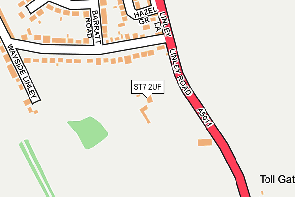 ST7 2UF map - OS OpenMap – Local (Ordnance Survey) ST7 2UF map - OS OpenMap – Local (Ordnance Survey)
