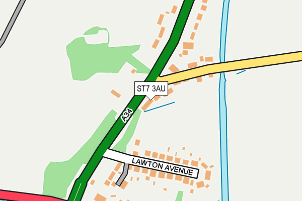 ST7 3AU map - OS OpenMap – Local (Ordnance Survey) ST7 3AU map - OS OpenMap – Local (Ordnance Survey)