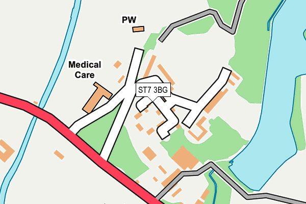 ST7 3BG map - OS OpenMap – Local (Ordnance Survey) ST7 3BG map - OS OpenMap – Local (Ordnance Survey)
