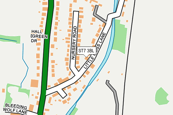 ST7 3BL map - OS OpenMap – Local (Ordnance Survey)