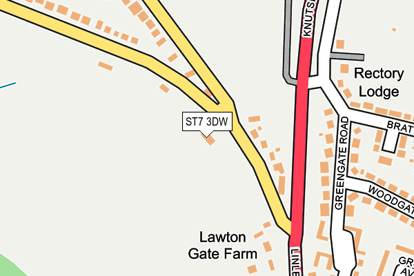 ST7 3DW map - OS OpenMap – Local (Ordnance Survey) ST7 3DW map - OS OpenMap – Local (Ordnance Survey)