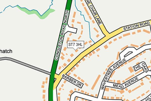 ST7 3HL map - OS OpenMap – Local (Ordnance Survey) ST7 3HL map - OS OpenMap – Local (Ordnance Survey)