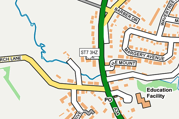 ST7 3HZ map - OS OpenMap – Local (Ordnance Survey) ST7 3HZ map - OS OpenMap – Local (Ordnance Survey)