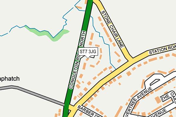 ST7 3JG map - OS OpenMap – Local (Ordnance Survey) ST7 3JG map - OS OpenMap – Local (Ordnance Survey)